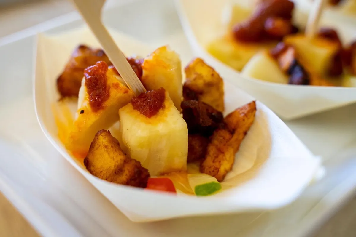 Fried yam and plantain bites